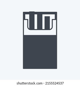 Icon Cigarette Pack. suitable for men accessories symbol. glyph style. simple design editable. design template vector. simple symbol illustration