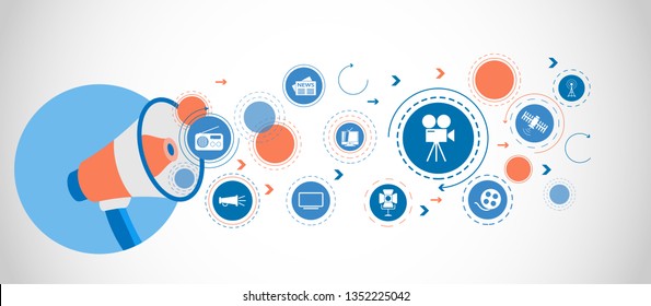 icon of cinema. Detailed set icons of media element icon. Premium quality graphic design. One of the collection icons for websites, web design, mobile app