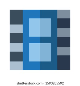 Icon cinema roll in flat style. vector illustration and editable stroke. Isolated on white background.