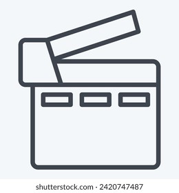 Icon Cinematographic. related to Podcast symbol. line style. simple design editable. simple illustration