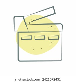Icon Cinematographic. related to Podcast symbol. Color Spot Style. simple design editable. simple illustration