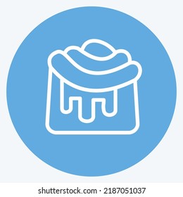 Icon Cinnamon Roll. suitable for Bakery symbol. blue eyes style. simple design editable. design template vector. simple illustration