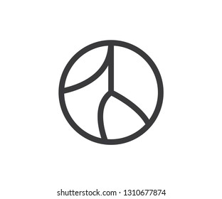 Icon circle art line abstract