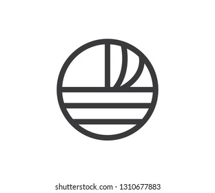 Icon circle art line abstract