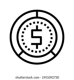 Icon Circle Chart With Style Glyph