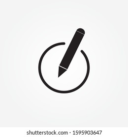 icon circle compose draw edit write graphic design icon