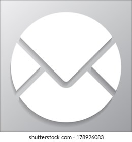 icon circle mail. vector illustration. eps 10