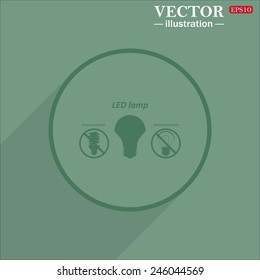 Icon circle on a green background with shadow