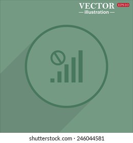 Icon circle on a green background with shadow