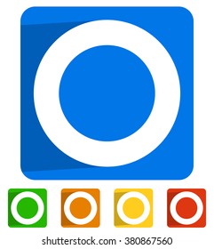 Icon with circle on square