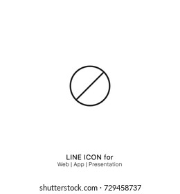 Icon Circle prohibited traffic graphic design single icon vector