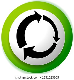 Icon with circular arrow - Revise, centrifuge, synchronize concepts