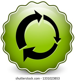 Icon with circular arrow - Revise, centrifuge, synchronize concepts