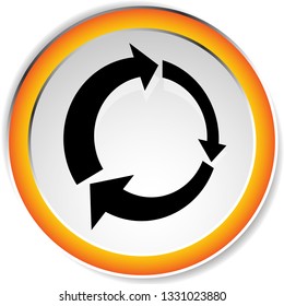 Icon with circular arrow - Revise, centrifuge, synchronize concepts