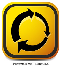 Icon with circular arrow - Revise, centrifuge, synchronize concepts