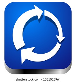 Icon with circular arrow - Revise, centrifuge, synchronize concepts