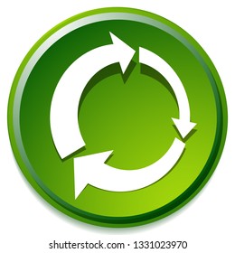 Icon with circular arrow - Revise, centrifuge, synchronize concepts