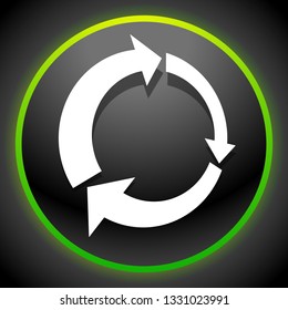 Icon with circular arrow - Revise, centrifuge, synchronize concepts