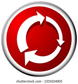 Icon with circular arrow - Revise, centrifuge, synchronize concepts