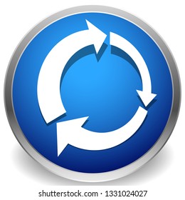 Icon with circular arrow - Revise, centrifuge, synchronize concepts