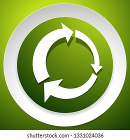 Icon with circular arrow - Revise, centrifuge, synchronize concepts