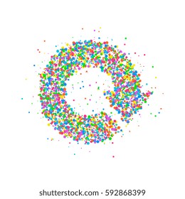 Icon circular arrows of multicolored circles. Vector illustration