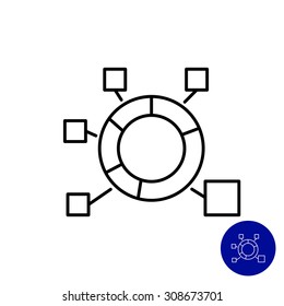 Icon of circular diagram