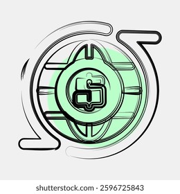 Icon circular economic. Economy elements. Icon in color spot style.