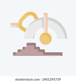 Icon Circular Saw. related to Construction symbol. flat style. simple design editable. simple illustration