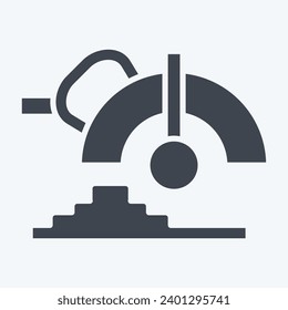 Icon Circular Saw. related to Construction symbol. glyph style. simple design editable. simple illustration