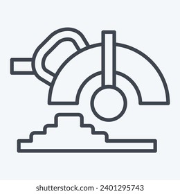 Icon Circular Saw. related to Construction symbol. line style. simple design editable. simple illustration