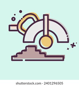 Icon Circular Saw. related to Construction symbol. MBE style. simple design editable. simple illustration