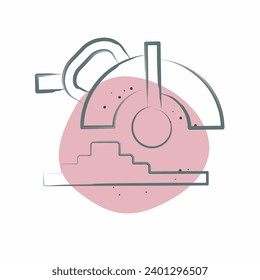Icon Circular Saw. related to Construction symbol. Color Spot Style. simple design editable. simple illustration