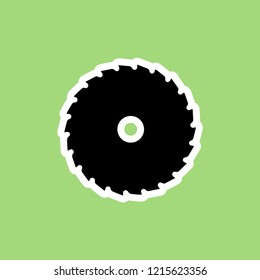 the icon is a circular saw. vector illustration