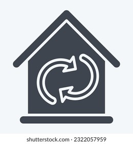 Icono Circulando aire. relacionadas con el símbolo del aire acondicionado. estilo glifo. diseño simple editable. ilustración simple