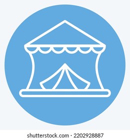 Icon Circus. suitable for education symbol. blue eyes style. simple design editable. design template vector. simple illustration