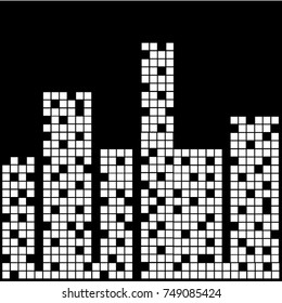 icon cities on a black background