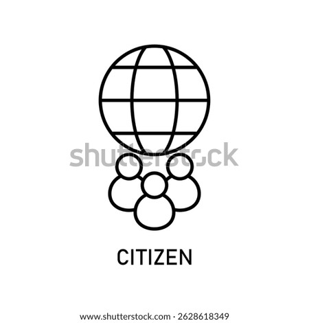 Icon a citizen, isolated against a clean background.