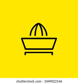 Icon of citrus juicer. Squeezer, juice extractor, manual reamer. Kitchen utensil concept. Can be used for topics like juice, freshness, refreshment