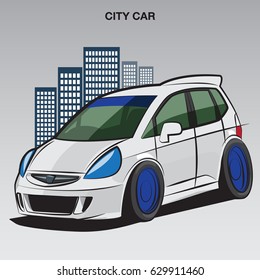 Icon City Car Created vector art image illustration