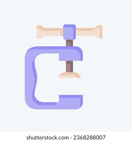 Icon Clamp. related to Welder Equipment symbol. flat style. simple design editable. simple illustration