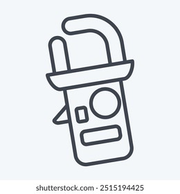 Icon Clamp Tester. related to Measuring symbol. line style. simple illustration