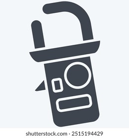 Icon Clamp Tester. related to Measuring symbol. glyph style. simple illustration