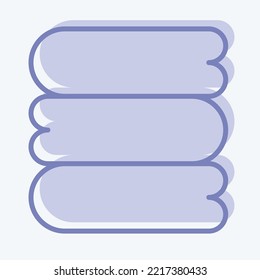 Icon Clan Towel. related to Laundry symbol. two tone style. simple design editable. simple illustration, good for prints