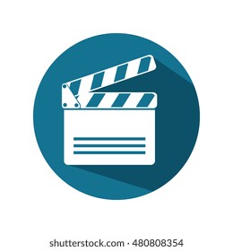 icon clapperboard movie design