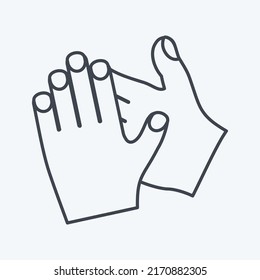Icon Clapping Hands. suitable for Hand Actions symbol. glyph style. simple design editable. design template vector. simple symbol illustration