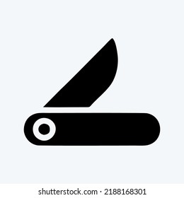 Icon Clasp-Knife. geeignet für Bildungs-Symbol. Glyph-Stil. einfaches Design bearbeitbar. Designvorlage, Vektor. einfache Abbildung