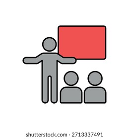 Icono de una clase, aislado contra un fondo limpio.
