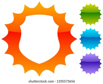 Icon with classic shield shape. Protection, security, certificate, warranty concept icon