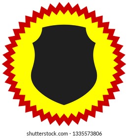 Icon with classic shield shape. Protection, security, certificate, warranty concept icon